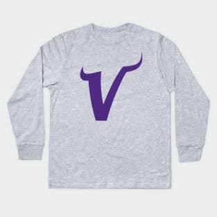 Minnesota Vikings "V" Kids Long Sleeve T-Shirt